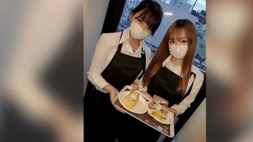 FC2PPV 2450470 バイト仲間のカフェ店員・黒髪のあの子と巨乳のあの子と3P※オープン記念特価明日まで