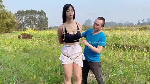 Chinese Bondage – Bound And Walk In Field