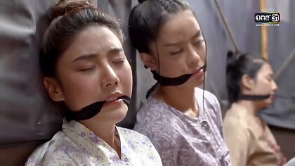 Three Thai Women Cleave Gagged