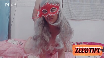 Sexy Blonde In The Mask