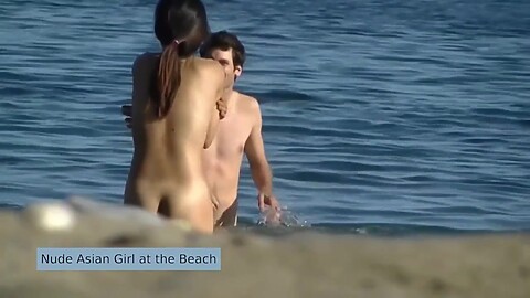 Nude Asian Girl At The Beach