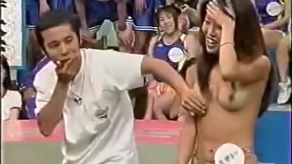 This Japanese TV show features some naked tits