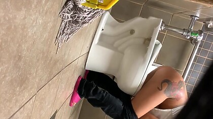 Sexy Asian Taking A Piss