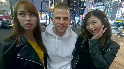 Mona Ayami And Tsubaki Kato Have A Night Of Wild Threesome Sex With A Stud – BANG!
