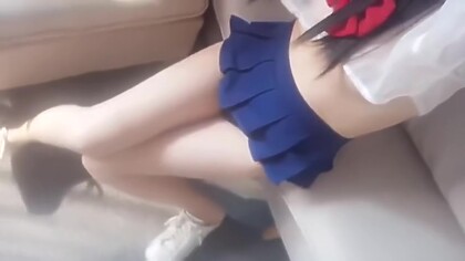 Cute Girl In Cosplay Suck Cock Squirting In Sofa With Wet Tight Pussy 制服少女的诱惑高潮