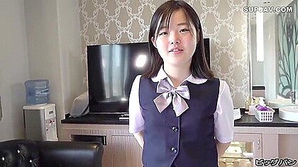 Erika 18yrs Old, Pure Innocent School Uniformed Beauty* Gets Baptized By Super Big Cock Threesome!